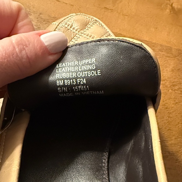 Tory Burch Patent Tan Quilted Loafers - Picture 3 of 6